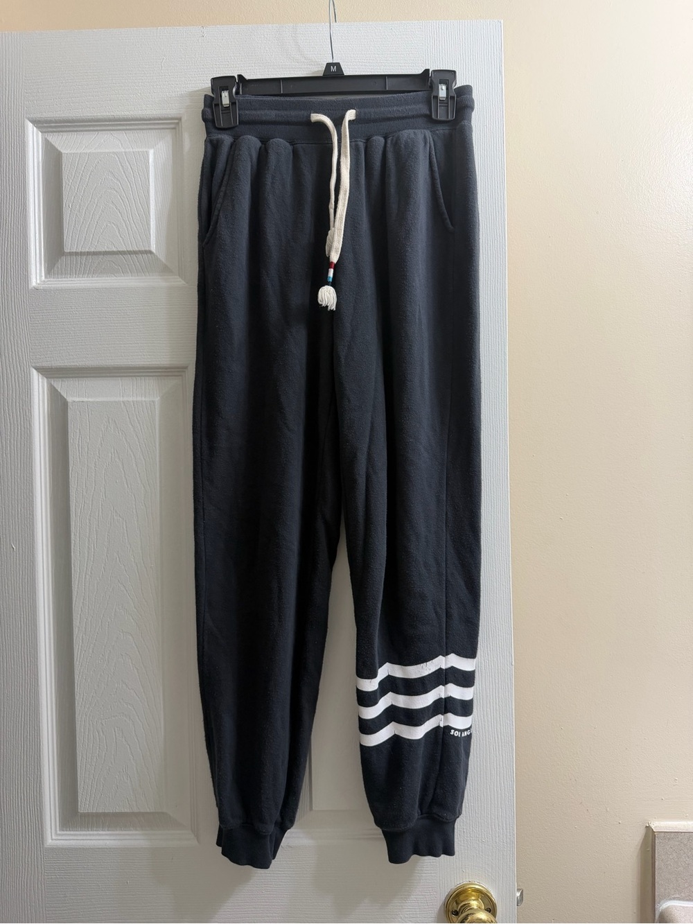 Jogger Sweatpants with White Stripe Detail
